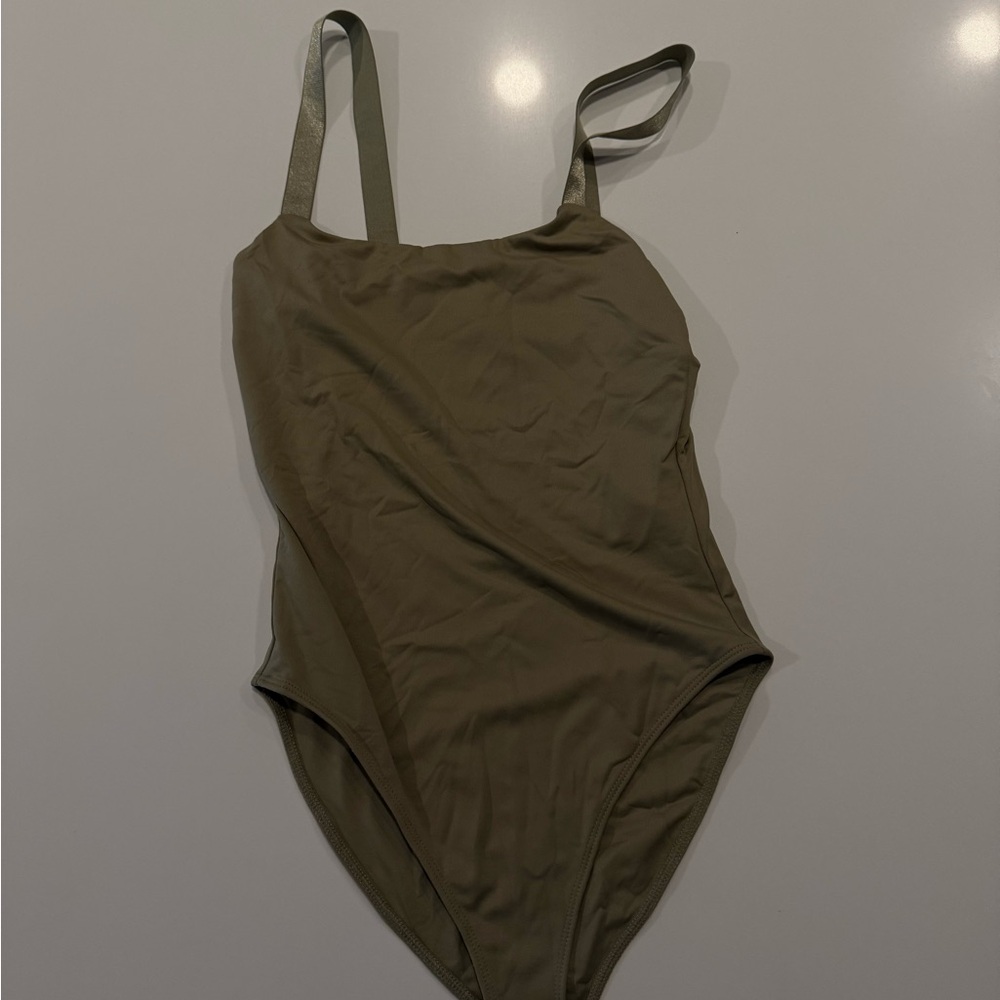 Olive Green One-Piece Swimsuit